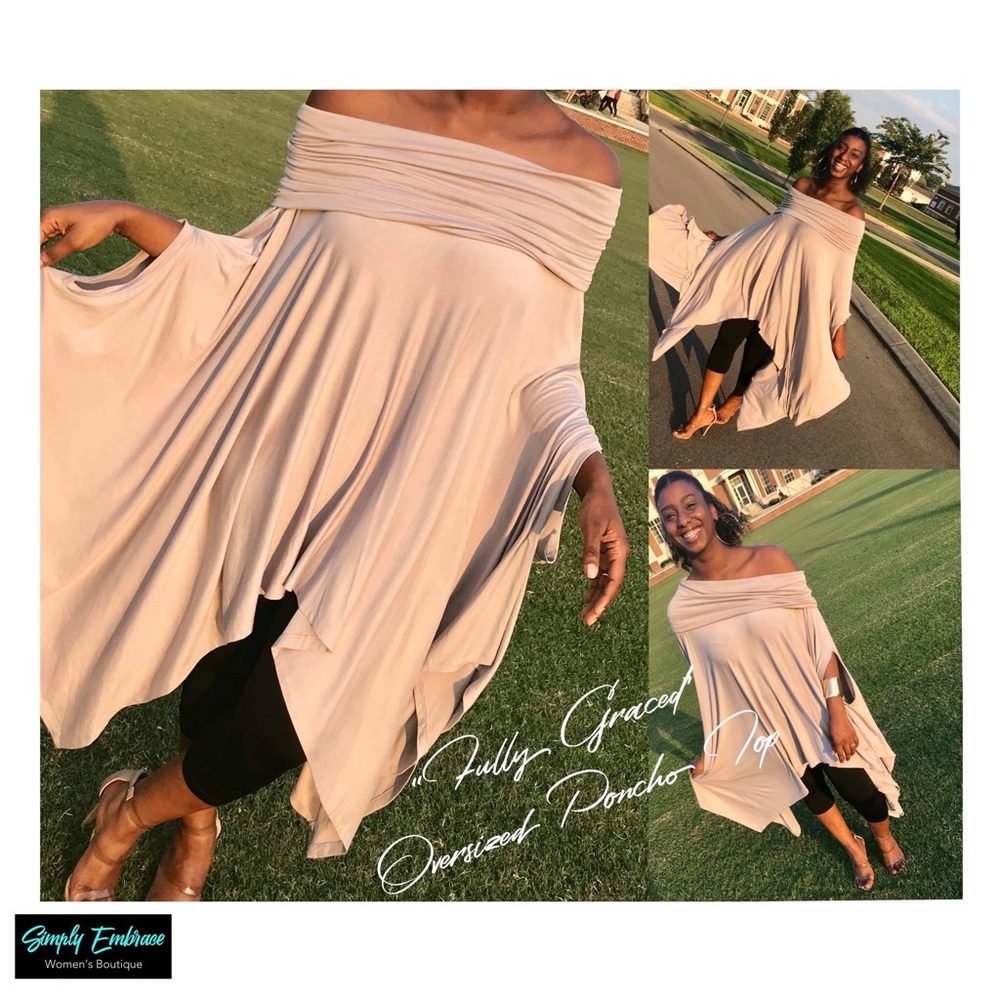 Fully Graced Oversized Poncho Top